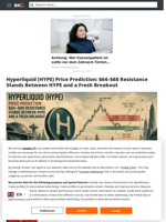 Hyperliquid (HYPE) Price Prediction: $64–$68 Resistance Stands Between HYPE and a Fresh Breakout
