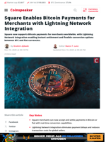 Square Enables Bitcoin Payments for Merchants with Lightning Network Integration - Coinspeaker