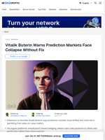 Vitalik Buterin Gives Shocking Prediction Markets Warning