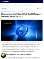 Ethereum on the Edge: What Could Happen if ETH Falls Below $4,200?