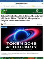 Galactic Celebration, Break Beyond Boundaries: HTX DAO x TRON TOKEN2049 Afterparty Set To Ignite the Ultimate Web3 Feast - TheNewsCrypto