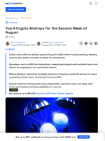 Top Crypto Airdrops to Watch This August