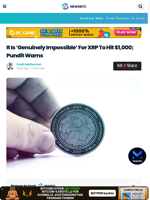 It Is ‘Genuinely Impossible’ For XRP To Hit $1,000; Pundit Warns