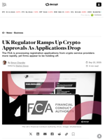 UK Regulator Ramps Up Crypto Approvals As Applications Drop - Decrypt