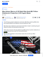 US Crypto News: Stablecoins Could ‘Work the US Dollar to Death’