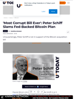 'Most Corrupt Bill Ever': Peter Schiff Slams Fed-Backed Bitcoin Plan