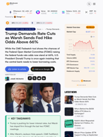 Trump Demands Rate Cuts as Warsh Sends Fed Hike Odds Above 66%