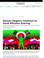 Korean Degens Continue to Send Altcoins Soaring - 