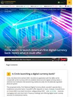 Circle Digital Currency Bank: USDC Trust Applies for OCC Charter