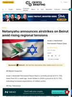Netanyahu announces airstrikes on Beirut amid rising regional tensions