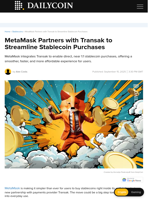 MetaMask Partners with Transak to Streamline Stablecoin Purchases - DailyCoin