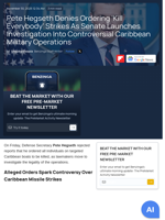 Pete Hegseth Denies Ordering 'Kill Everybody' Strikes As Senate Launches Investigation Into Controversial Caribbean Military Operations  - Benzinga