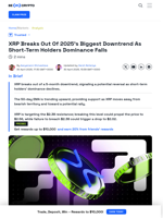 XRP Breaks Out Of 2025’s Largest Downtrend, As Holders Mature