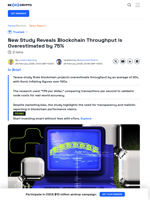 Blockchain Throughput is Overhyped, Claims Taraxa