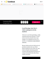 Asia Morning Briefing: Even Prediction Markets Didn’t See BTC's Selloff Coming