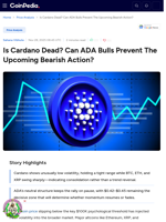 Is Cardano Dead? Can ADA Bulls Prevent The Upcoming Bearish Action?