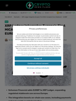 XRP Ledger Adds Europe’s First MiCA-Compliant Stablecoin