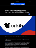 Russia bans 'undesirable' WhiteBIT four years after WhiteBIT bans Russia