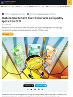 Stablecoins Behave Like FX Markets as Liquidity Splits: Eco CEO