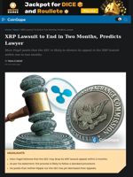 XRP Lawsuit to End in Two Months, Predicts Lawyer
