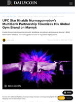 UFC Star Khabib Nurmagomedov’s MultiBank Partnership Tokenizes His Global Gym Brand on Mavryk - DailyCoin