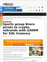 Sports group Brera pivots to crypto, rebrands with $300M for SOL treasury - The Crypto News Wire