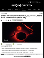 Bitcoin Price Flashes 3 Bearish Warnings as Whales Sell