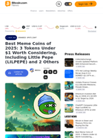 Best Meme Coins of 2025: 3 Tokens Under $1 Worth Considering, Including Little Pepe (LILPEPE) and 2 Others – Branded Spotlight Bitcoin News