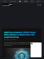 LINK Price Prediction: $12.50 Target Within 30 Days as Whales Drive 70% Long Positioning - Blockchain.News