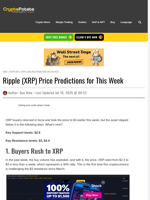 Ripple (XRP) Price Predictions for This Week