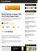 Bitcoin Bull Run in Danger? BTC Tests Critical Support Again