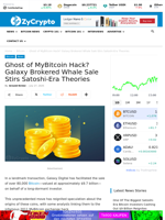 Ghost of MyBitcoin Hack? Galaxy Brokered Whale Sale Stirs Satoshi-Era Theories ⋆ ZyCrypto