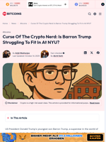 Barron Trump Crypto Superstar A Social Misfit?