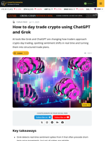 How to Day Trade Crypto Using ChatGPT and Grok