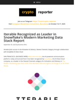 Iterable Recognized as Leader in Snowflake’s Modern Marketing Data Stack Report