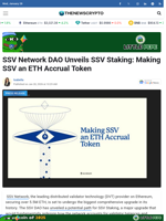 SSV Network DAO Unveils SSV Staking: Making SSV an ETH Accrual Token