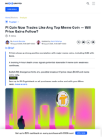 Pi Coin Price Now Tracks Meme Coins; Will Gains Follow?