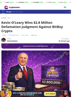 Kevin O'Leary Wins $2.8 Million Defamation Judgment Against BitBoy Crypto