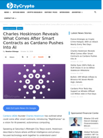 Charles Hoskinson Reveals What Comes After Smart Contracts as Cardano Pushes Into AI ⋆ ZyCrypto