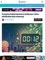 Pump.fun Public Sale Ends In 12 Minutes: Token Distribution Now Underway