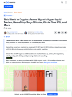 This Week in Crypto: Hyperliquid, GameStop & Circle IPO