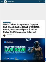 BlockDAG Surges to $337M With BEAT VESTING PASS as MBG Token Launch Nears