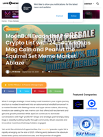 MoonBull Leads the Presale Crypto List with 24,540% ROI as Mog Coin and Peanut the Squirrel Set Meme Market Ablaze | Live Bitcoin News