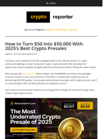 How to Turn $50 Into $50,000 With 2025’s Best Crypto Presales