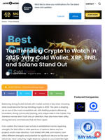 Top Trending Crypto to Watch in 2025: Why Cold Wallet, XRP, BNB, and Solana Stand Out | Live Bitcoin News