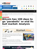 Bitcoin has 100 days to go ‘parabolic’ or end its bull market: Analysis - The Crypto News Wire
