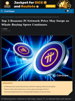 Top 3 Reasons Pi Network Price May Surge as Whale Buying Spree Continues