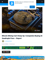 Bitcoin Mining Can’t Keep Up: Companies Buying at Quadruple Pace - Report