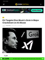 EU Targets Elon Musk’s Grok in Major Crackdown on AI Abuse