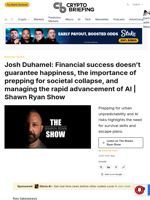 Josh Duhamel: Financial success doesn't guarantee happiness, the importance of prepping for societal collapse, and managing the rapid advancement of AI | Shawn Ryan Show